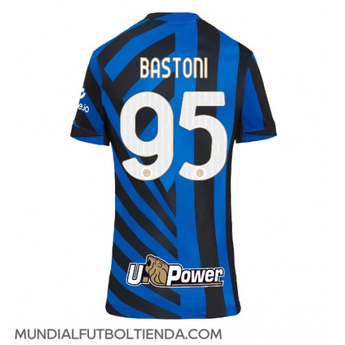 Camiseta Inter Milan Alessandro Bastoni #95 Primera Equipación Replica 2024-25 para mujer mangas cortas